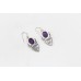 Dangle Women's Earrings 925 Sterling Silver Purple Amethyst Gem Stones B53